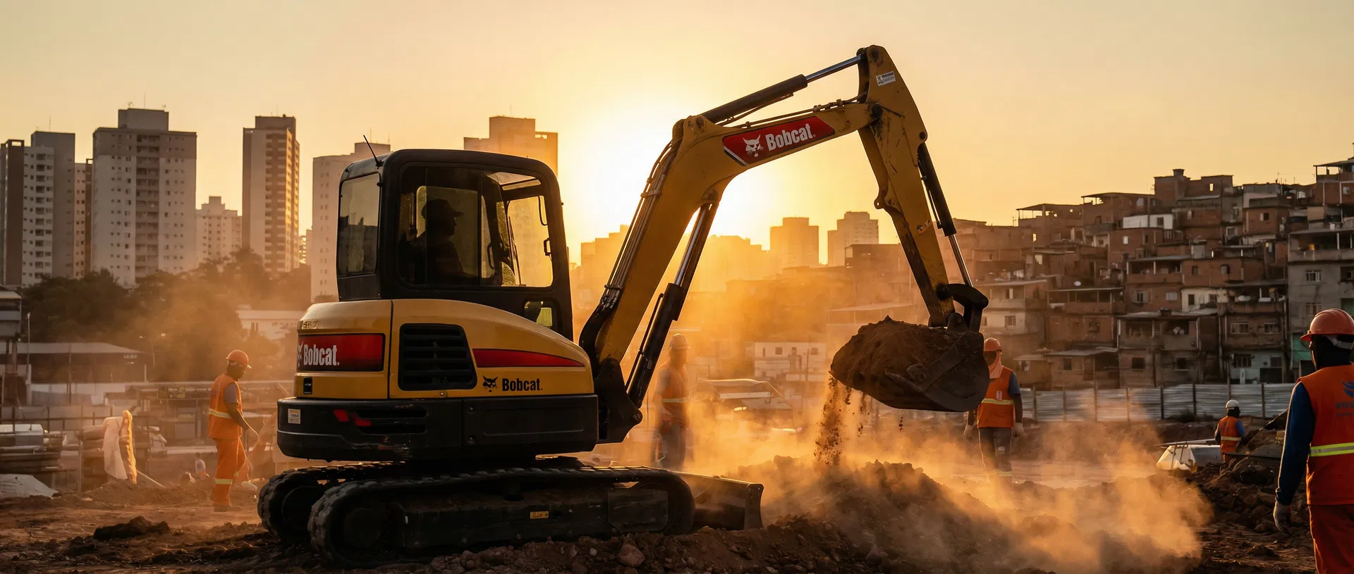 Terraplanagem e escavação com Bobcat em Curitiba