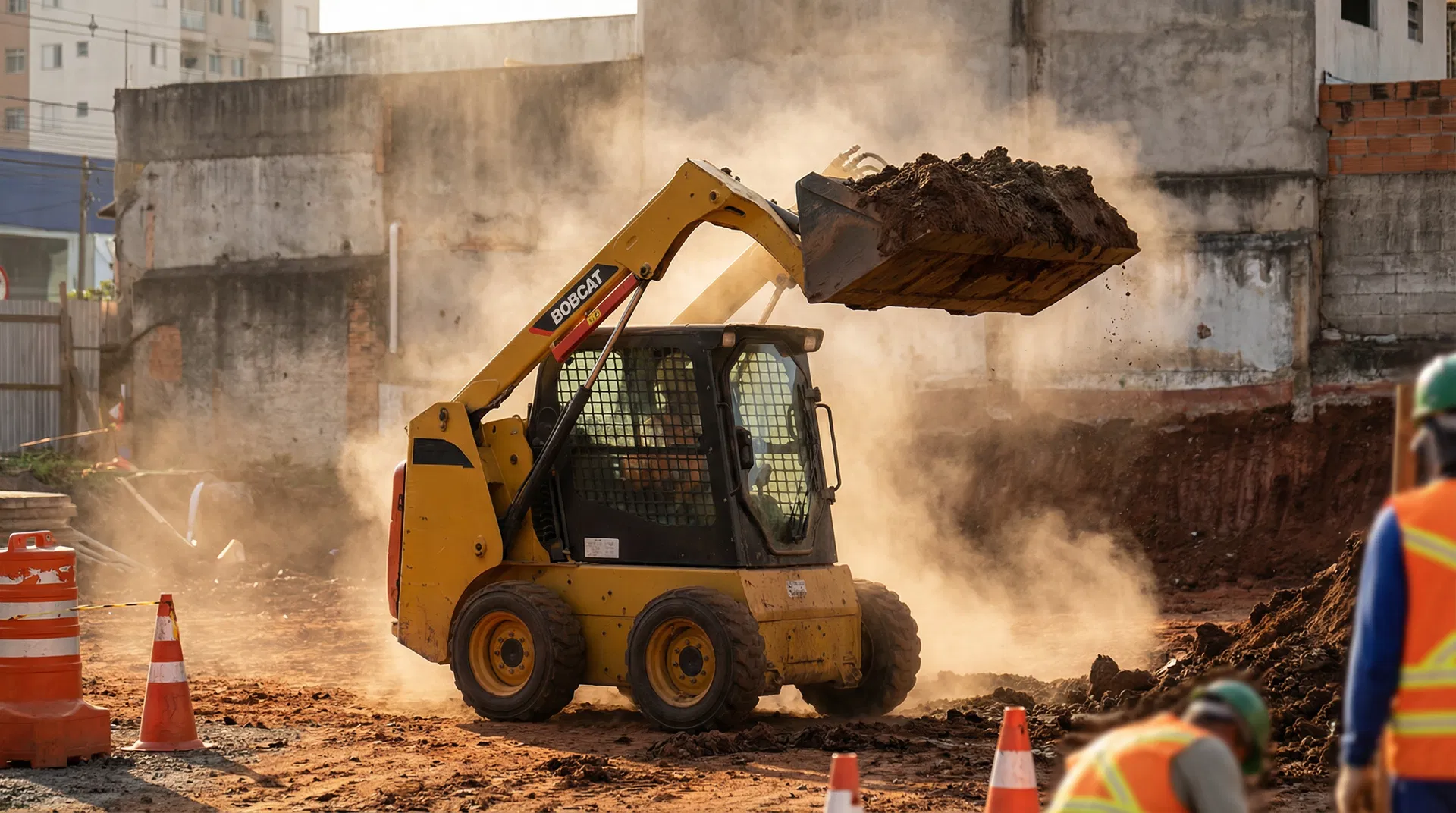 Mini carregadeira Bobcat em Curitiba