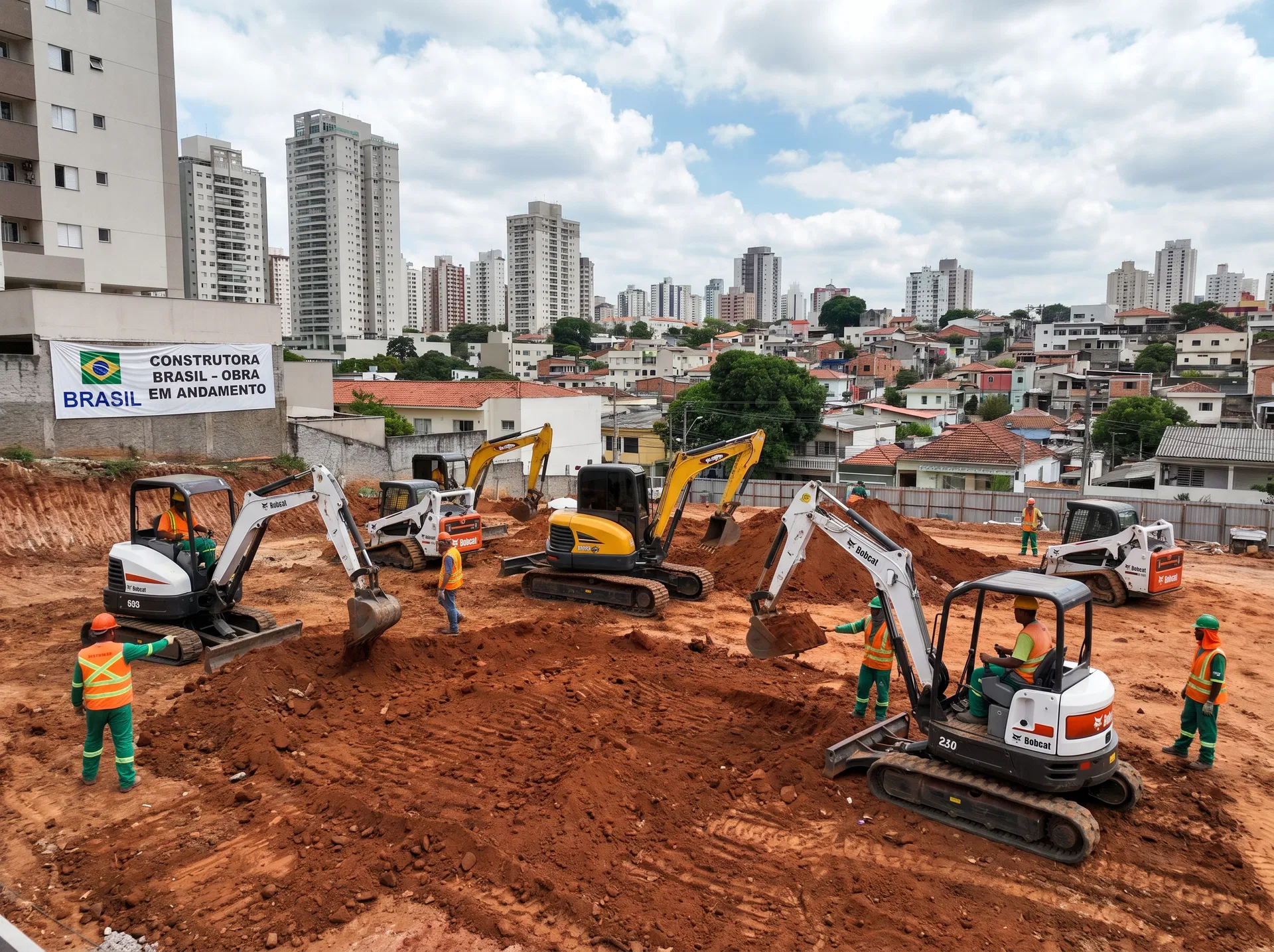 Terraplanagem com máquina Bobcat em Curitiba